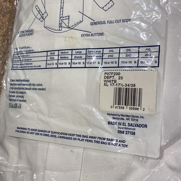 NWT Puritan Long Sleeve Oxford XL Neck 17-17 1/2 L/S 34/35 Button Down - Picture 5 of 13